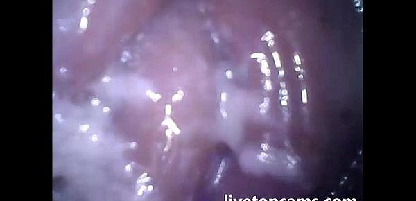  girl cums filmed from inside a vagina at SecretFriends.com